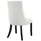 Modway Noblesse Dining Vinyl Side Chair - White-Faux Leather Upholstery