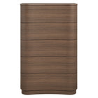Modway Mirae 5-Drawer Curved Dresser Chest of Drawers - Brushed Brown Oak-7