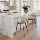Zuo Saku Swivel Counter Stool - Beige/Brown-Assembly required