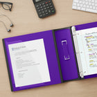 Staples Better Binder - 2" - Purple-D-Rings close tightly to allow pages to turn easily