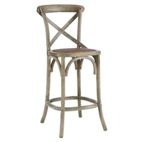 Modway Gear Counter Stool - Grey-Modern Farmhouse Counter Stool
