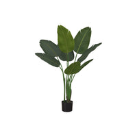 Monarch Specialties 44" Artificial Indoor Bird of Paradise Tree - Floor - Black Pot-Add some greenery to your space with this 44" tall faux Bird of Paradise tree that is firmly set in a 5" black pot