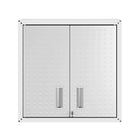 Manhattan Comfort Fortress Modern Garage Cabinet - 30" W x 30.3" H - White-Includes 2 Doors and 1 Adjustable Shelf
