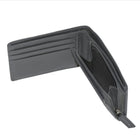 Club Rochelier Men's Slim Wallet with Zippered Pocket - Charcoal Grey-RFID Protection