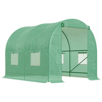 Outsunny Walk-in Tunnel Outdoor Greenhouse - 4 Windows- Ideal for home gardener enthusiast 