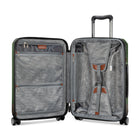 Ricardo Beverly Hills 21" Montecito 2.0 Hardside Carry On Luggage - USB Port - Hunter Green-Top and side carry handles with bottom carry grip - Makes lifting, carrying, and loading the suitcase easier from multiple angles