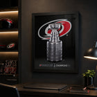 Frameworth Carolina Hurricanes 16" H x 20" W Frame 2026 Stanley Cup Champions Framed Wall Art 16" x 20" W Frameworth - Officially Licensed NHL/NHLPA-FINISHED SIZE 16" x 20": Vertical framed display sized for living rooms, offices, fan caves, and sports rooms