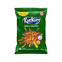 Kurkure Chilli Chatka Flavoured Snacks - 115g - 30 Pack-Flavours from India