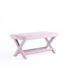 Manhattan Comfort Abigail 42.12" Mid-Century Modern Velvet Upholstered Ottoman Bench - Pink-Mid-Century Modern Ottoman Perfect for Living Room and Bedroom Use