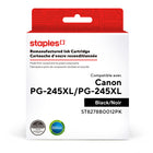 Staples Canon PG-245XL/PG-245XL Remanufactured Inkjet Cartridges - High Yield - Black - 2 Pack-Black, Black