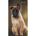 DateWorks 2026-2027 Monthly Pocket Planner - 3.5" x 6.5" - Puppies - Bilingual-6.5" x 3.5" size perfect for on the go planning