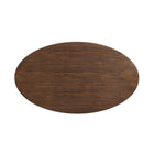 Modway Lippa 48" Oval Wood Dining Table - Black Walnut-Assembly Required