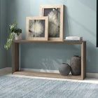 Hudson&Canal Osmond 64"W Console Table - Antiqued Grey Oak-Finished in wood-look antiqued gray oak