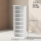 HOMCOM Slim Media Storage Cabinet - White-Strong particleboard frame with a melamine surface for easy cleaning