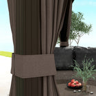 Outsunny Deluxe Hardtop Gazebo with Curtains and Netting - 10' x 12' - Coffee-2 Hanging hooks allow you to hang lanterns from the inside roof area to provide lighting 