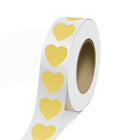 JAM Paper Standard Label Rolls - Heart Shaped - 2 x 2 - Gold Matte Foil - 125 Labels/Roll-Colour: Durable Gold Matte Foil | Make your mail stand out with colourful shipping address labels.