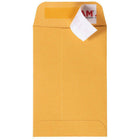 Jam Paper #4 Coin Business Commercial Envelopes with Peel and Seal Closure - 3" H x 4 1/2" W - Brown Kraft Manila - 100 Pack-Envelopes feature a self-adhesive strip for quick and easy closure