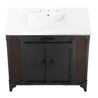 Modway Steamforge 36" Bathroom Vanity - White/Black-Metal, Wood Veneer, and MDF Construction