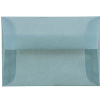 JAM Paper 4Bar A1 Translucent Vellum Invitation Envelopes - 3.625" x 5.125" - Ocean Blue - 25 Pack (1591614)-Color: Ocean Blue