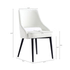 Manhattan Comfort Tremont 21.7" Modern Leatherette Upholstered Dining Chair - White - Set of 2-Upholstered in Luxurious Leatherette with Fine Stitching 