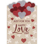 Rosedale Gold Valentine's Day Greeting Cards/Envelopes - 5-1/2" x 8" - Glitter Hearts - 6 Pack-Premium quality greeting cards