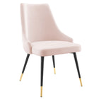 Modway Adorn Tufted Performance Velvet Dining Side Chair - Pink-Vintage Modern Accent Dining Chair
