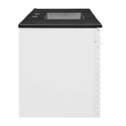 Modway Render 48" Wall-Mount Bathroom Vanity - White/Black-Ceramic Sink Basin