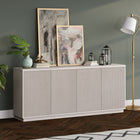 Hudson&Canal Alston 68"W Buffet Table - Alder White-Constructed of high quality engineered wood in a handcrafted alder white finish
