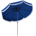 Outsunny Vented Market Patio Umbrella with UPF 30+ - 9' - Blue-8.8 ft (2.69 m) outdoor patio umbrella for comfortable shade