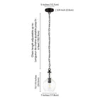 Hudson&Canal Verona 7" Wide Pendant with Glass Shade - Blackened Bronze/Clear-8