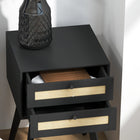 HOMCOM Bedside Tables - Black - Set of 2-The surface is painted, smooth and easy to clean
