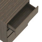 Manhattan Comfort Ardea 20" Contemporary 3-Drawer Nightstand - Walnut-Minimalist modern design with smooth, handle-less drawer fronts for a sleek, uninterrupted look