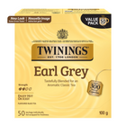 Twinings Earl Grey Black Tea Bags - 50 Pack-Crafted with black tea, natural flavours and bergamot peel for the distinctive taste of Earl Grey