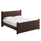Modway Rael Performance Velvet Queen Platform Bed - Chocolate Brown-6