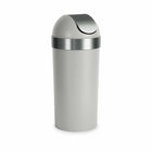 Umbra Venti 16-Gallon (62 L) Trash Can with Swing Top Lid - Grey Steel-8