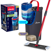 Vileda H2prO Flat Mop System-Dual-tank system keeps clean and dirty water 100% separate