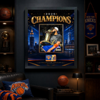 Frameworth New York Knicks 2026 Champions: Karl-Anthony Towns Championship Trophy PhotoGlass Framed Photo - 18" W x 22" H - Gold-7