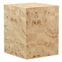 Modway Cosmos 16" Square Burl Wood Side Table - Natural Burl-Modern, Nature-Inspired Design