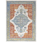 Modway Citlali Distressed Southwestern Aztec Area Rug - 4 ft W x 6 ft L - Multicolored-Colorful Southwestern Aztec Area Rug
