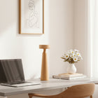 Decent Living Wooden Tower LED Table Lamp-6