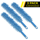 Gritt Commercial 22" Flexible Wand Duster with Microfiber and Chenille Sleeve - 3 Pack-Premium microfiber fingers grab more dust with more surface area