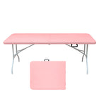 Homy Casa 6 ft Portable Folding Table Indoor & Outdoor for Camping - Pink-The 6 ft size offers room for meals and events