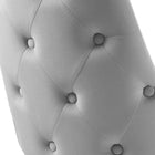 Modway Adorn Performance Velvet Dining Side Chair - Light Grey - 2 Pack-Chair Weight Capacity: 300 lbs.