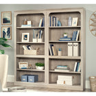 Sauder Arch 5-Shelf Bookcase - Chalked Chestnut-Modular design: Two or more units can be positioned side-by-side to create a library wall for increased storage