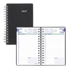 Blueline 2027 DuraFlex Daily Planner - 8" x 5" - Black - Bilingual-12-Month: January 2027 to December 2027