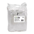 Globe Commercial White T-Shirt Wiping Rags 10lb Bag-Scanned for Metal - no zippers or buttons