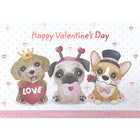Rosedale Valentine's Day Greeting Cards/Envelopes - 5-1/2" x 8" - Puppies - 12 Pack-Premium quality greeting cards