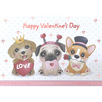 Rosedale Valentine's Day Greeting Cards/Envelopes - 5-1/2" x 8" - Puppies - 12 Pack-Premium quality greeting cards