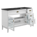 Modway Isle 48" Bathroom Vanity Cabinet - White/Black-8" Centerset Holes