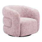 Zuo Refine Swivel Chair - Pink Tweed-Assembly not required